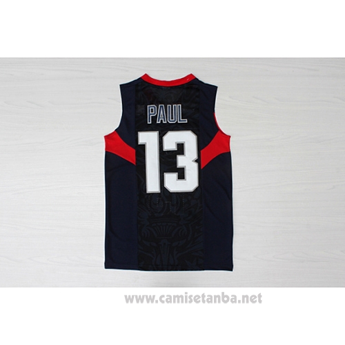 Camiseta USA 2008 Paul #13 Azul